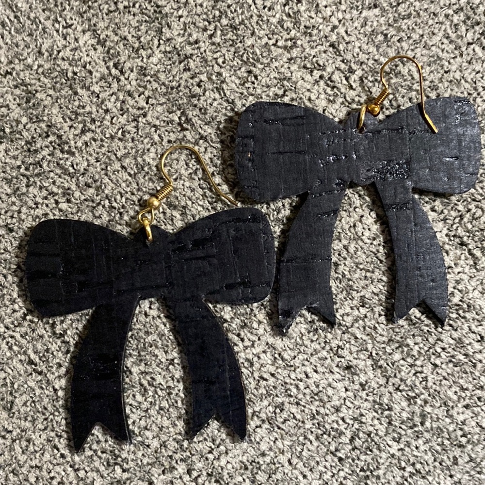 Faux leather earrings